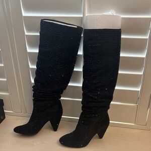 INC International Concepts Black Over the Knee Boots